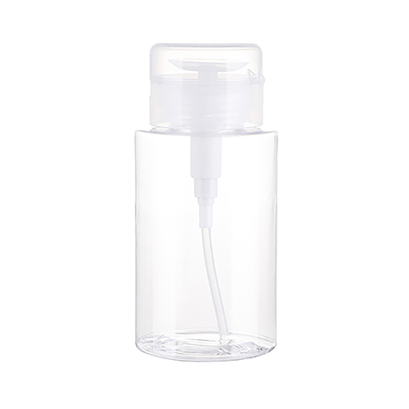 thumbnail image 2 of Empuje hacia abajo dispensador de bombeo botella rellenable para removedor de maquillaje quitaesmalte de uñas maquillaje agua y tóner (plástico transparente), 2 of 2